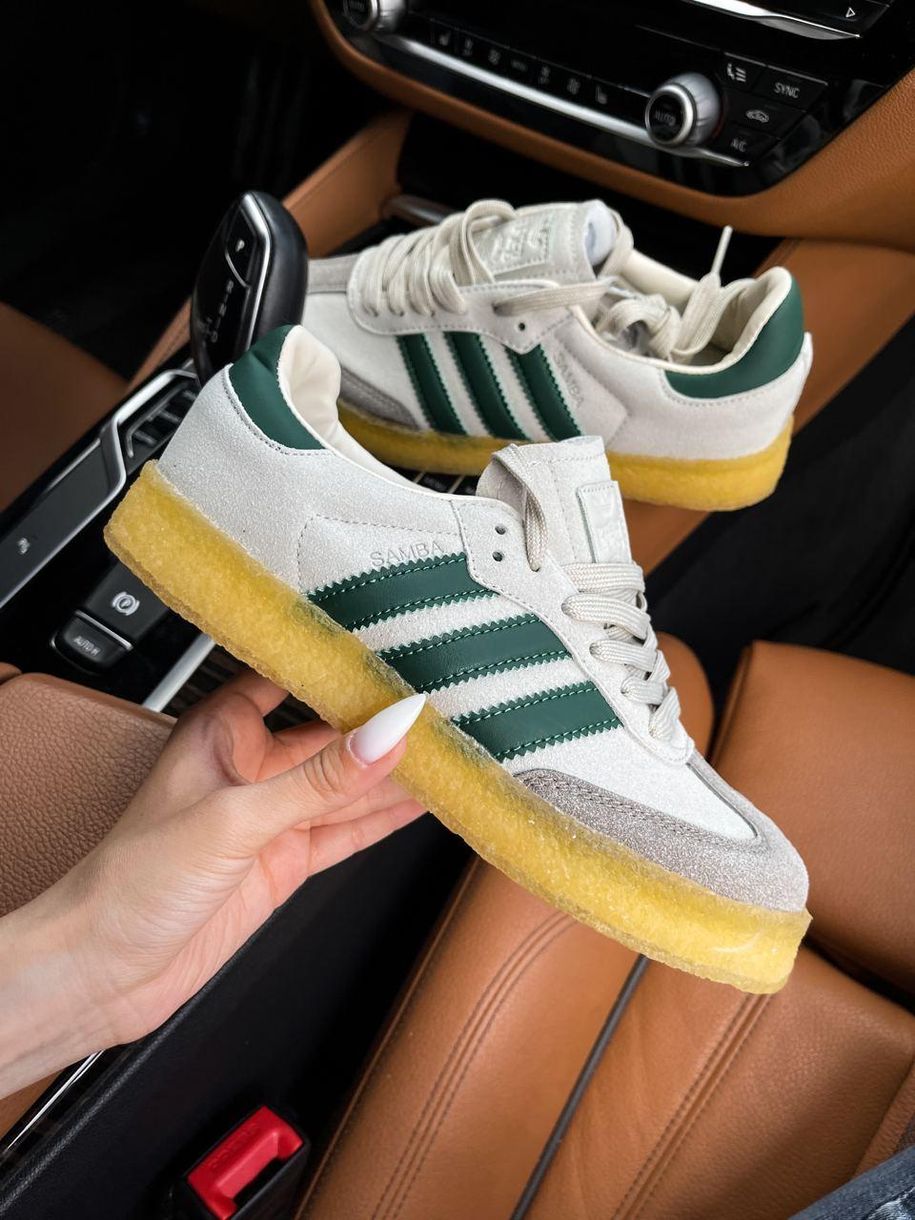 Кеды Adidas Samba Grey Green 9309 фото