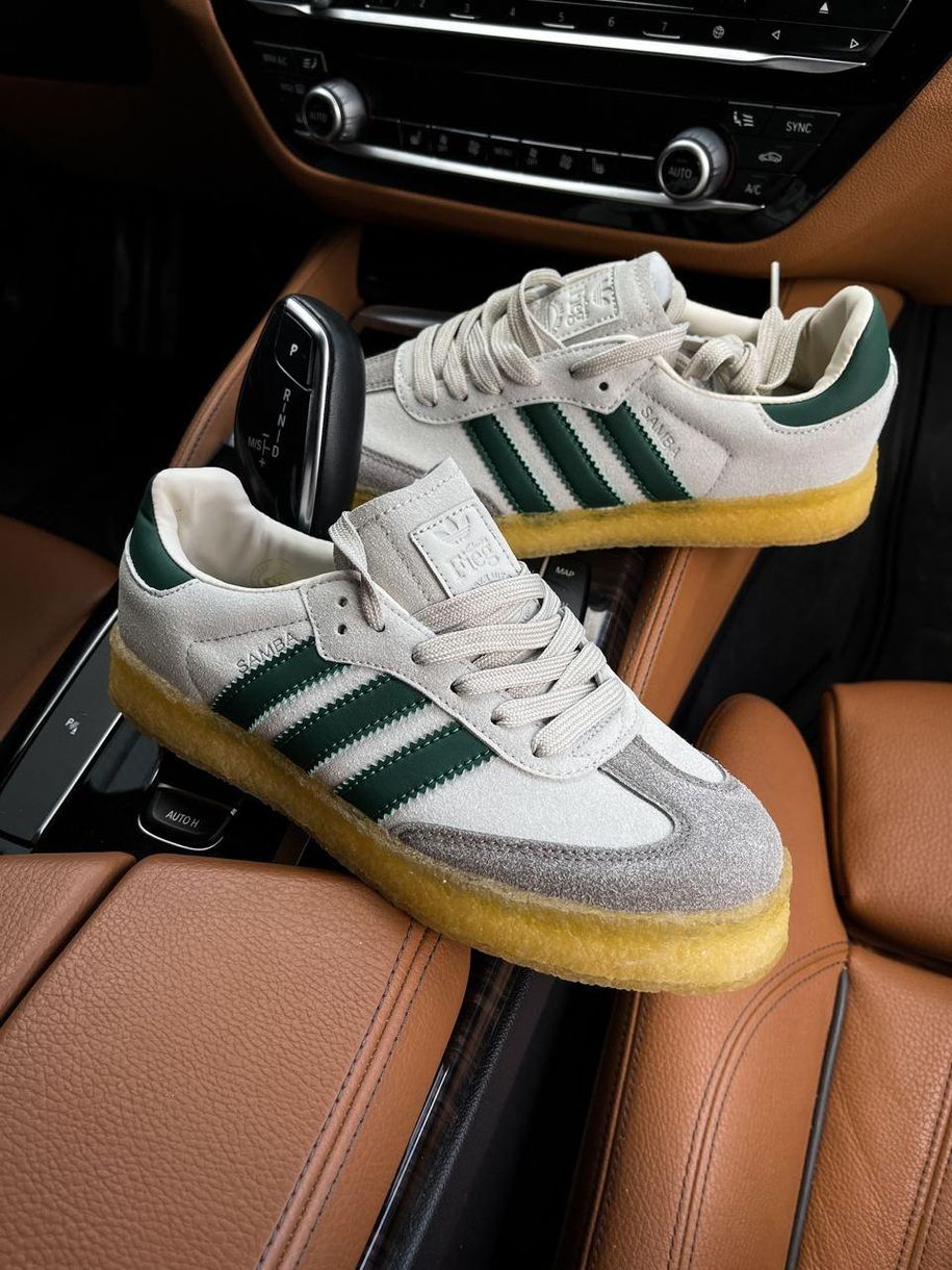 Кеды Adidas Samba Grey Green 9309 фото