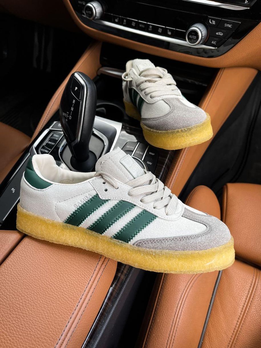 Кеды Adidas Samba Grey Green 9309 фото