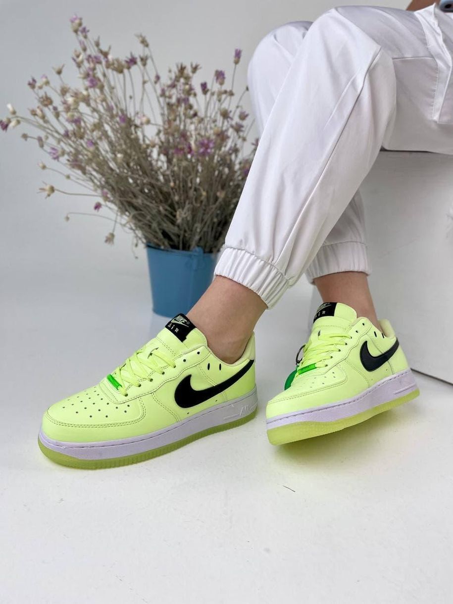 Кроссовки Nike Air Force Neon Green White 66 фото