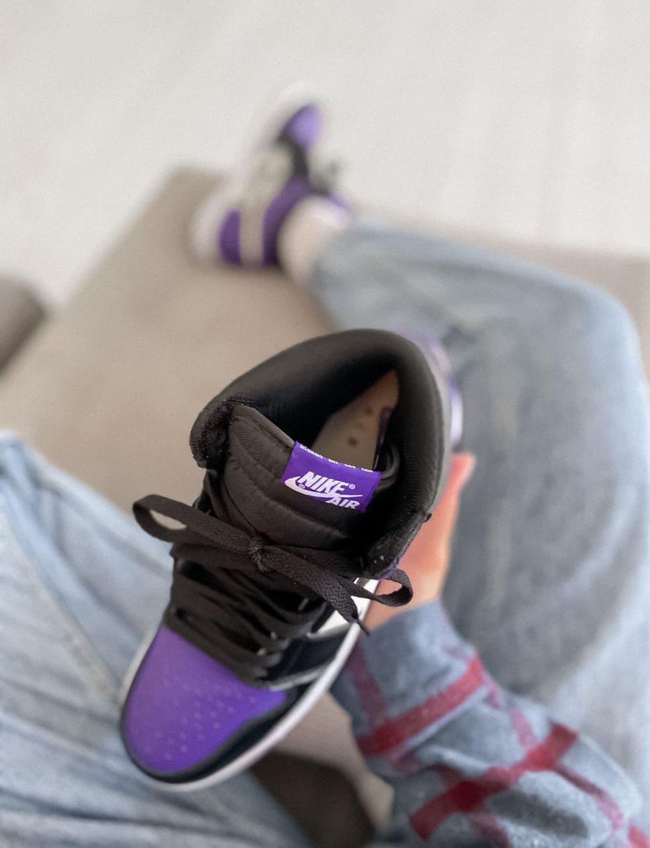 Nike Air Jordan 1 Retro Mid Violet White Black 2068 фото