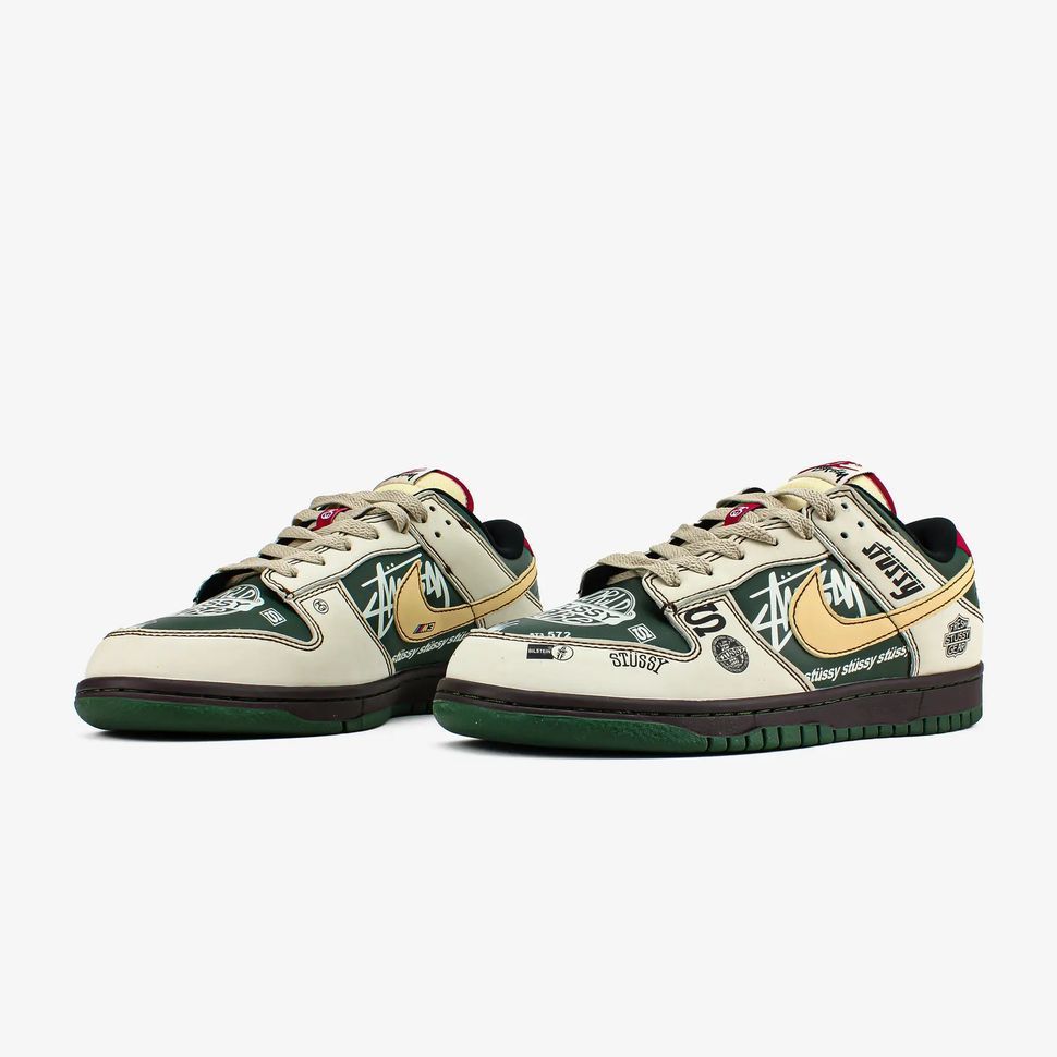 Nike SB Dunk Low x Stussy Beige Green, 38