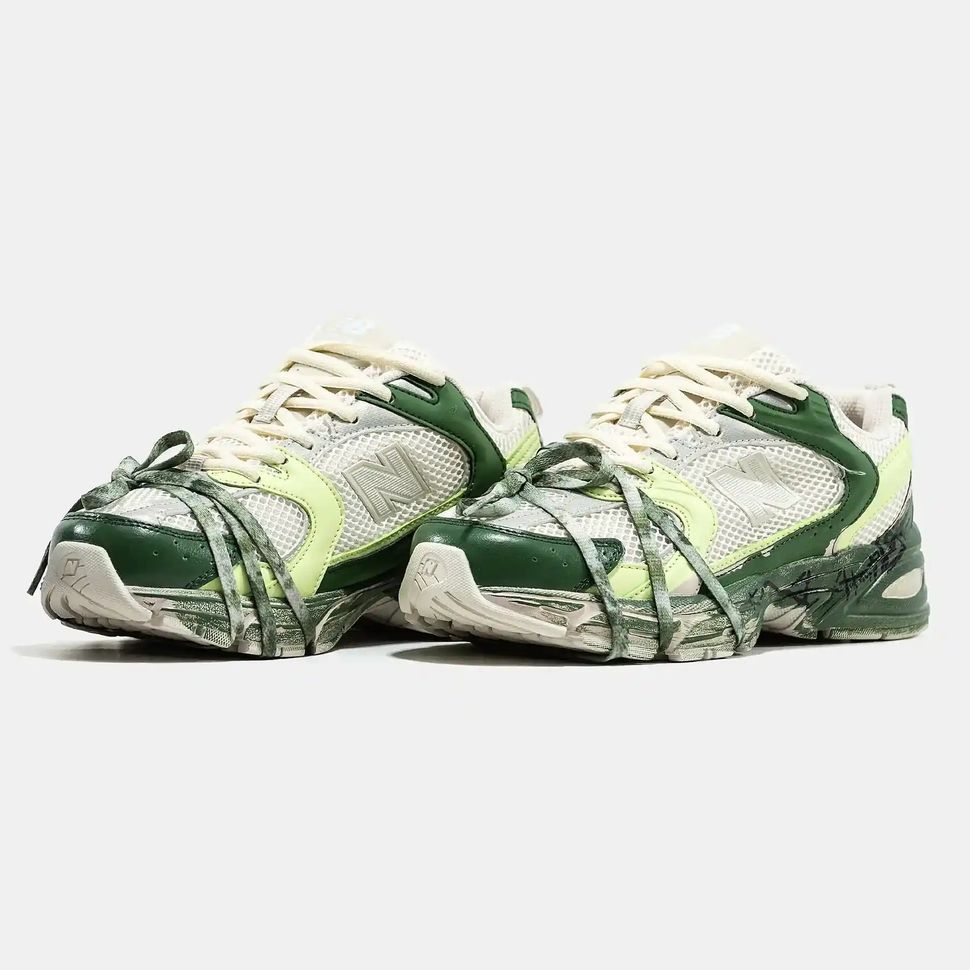 New Balance 530 Green Lime Custom Paint, 36