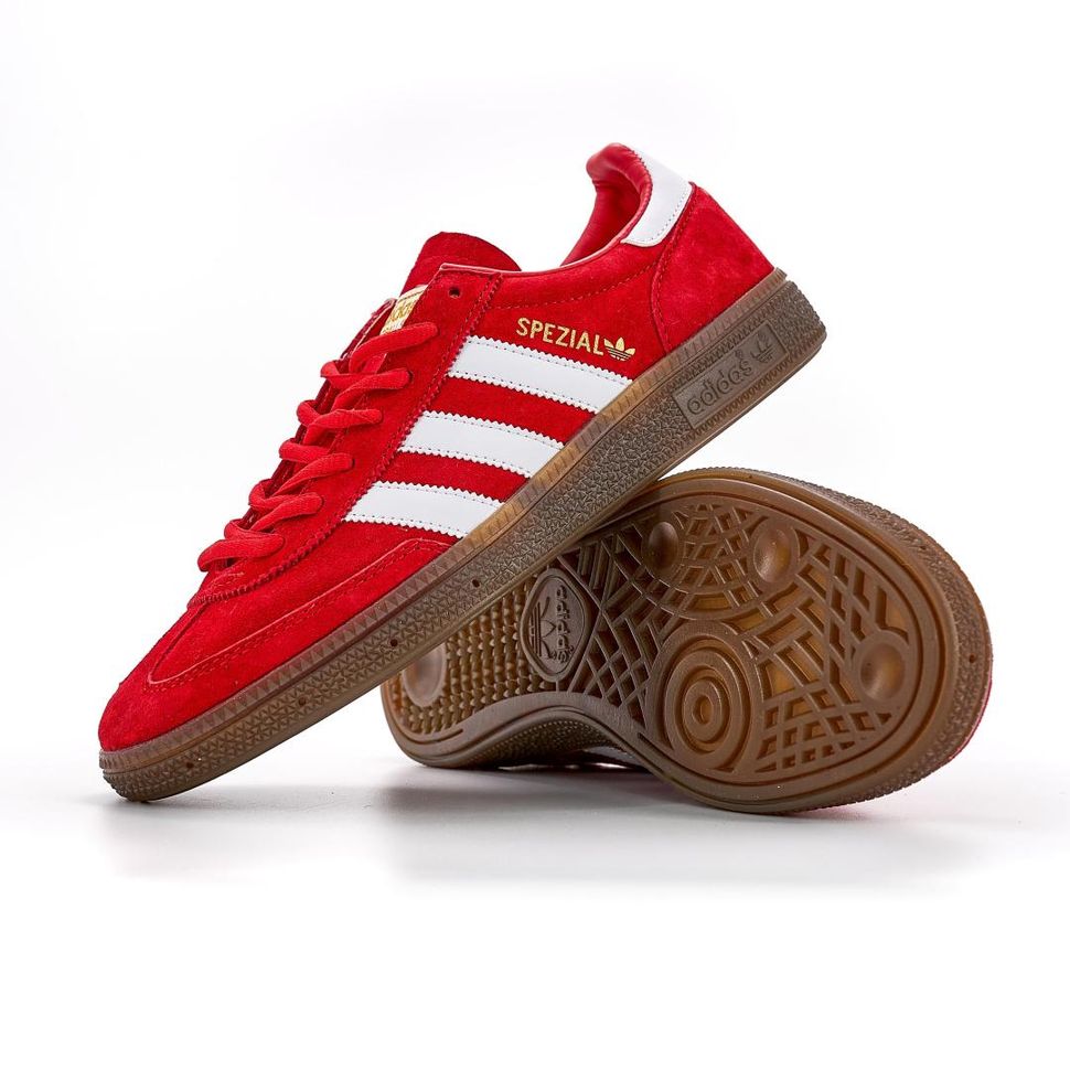 Кеди Adidas Spezial Red White 10951 фото