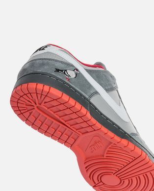 Nike SB Dunk Low Grey Red Black, 36