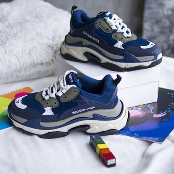 Кросівки Balenciaga Triple S V1 Dark Blue 3392 фото