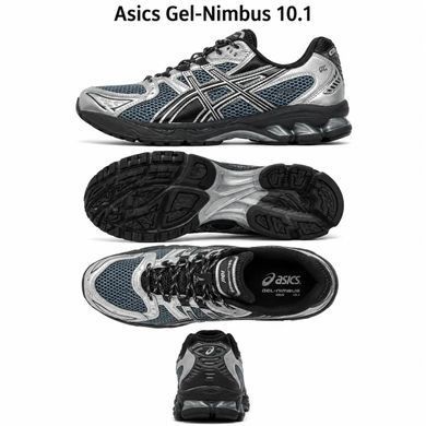 Asics Gel-Nimbus 10.1 Black Silver Blue, 40