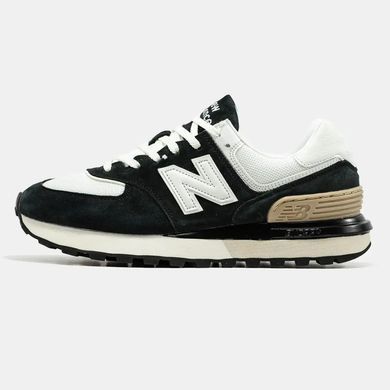 New Balance 574 Black White Suede Mesh, 40