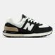 New Balance 574 Black White Suede Mesh, 40