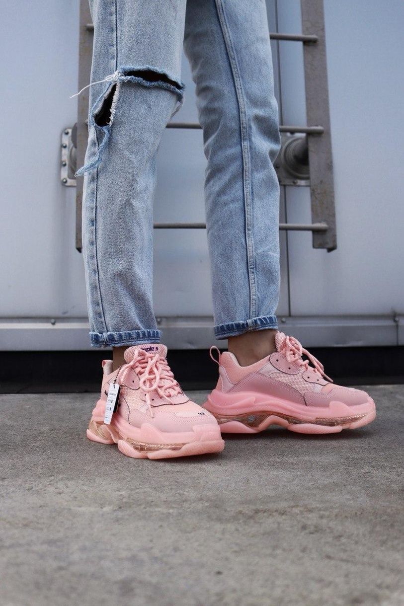 Кроссовки Balenciaga Triple S Clear Sole Pink «Black Logo» 3 3480 фото