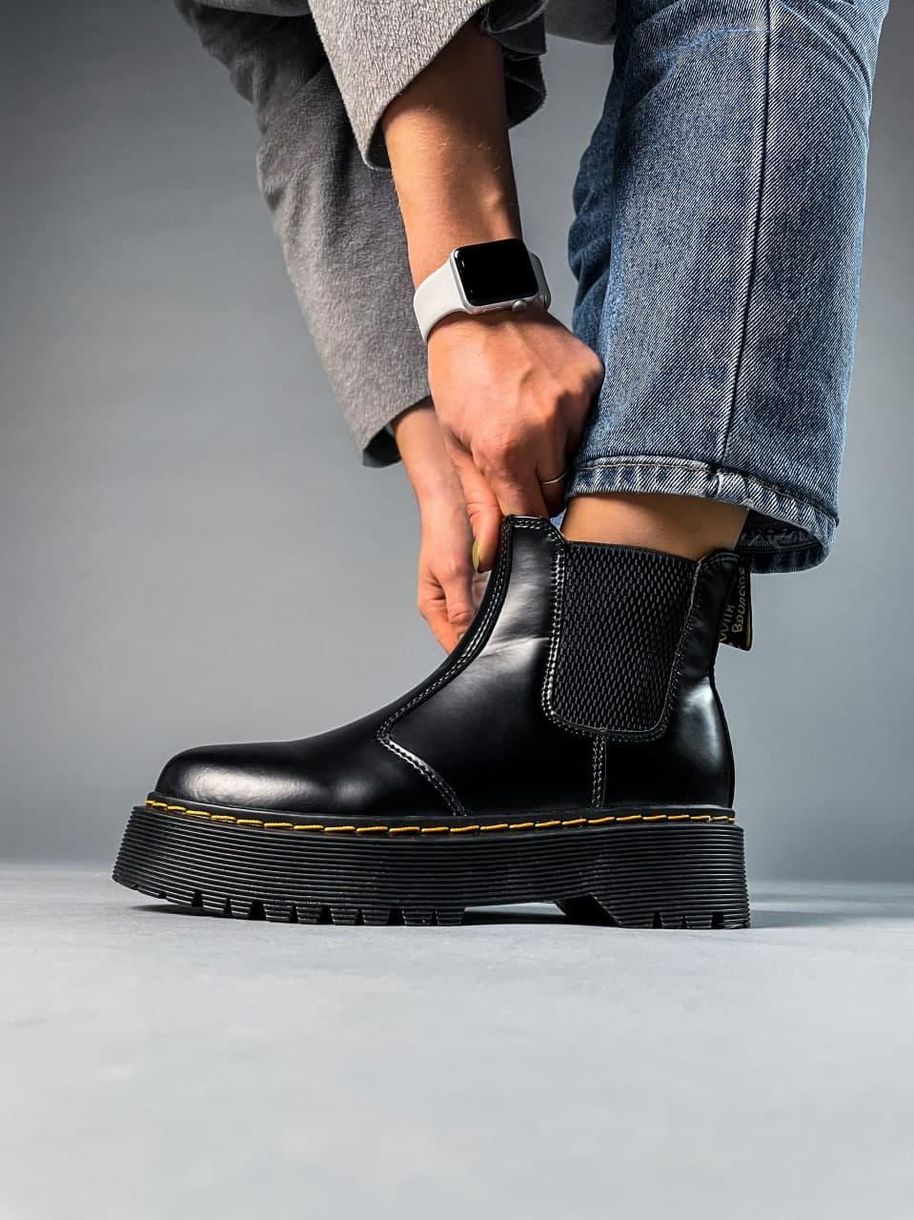 Зимние ботинки Dr. Martens Platform Chelsea Black 3 4393 фото