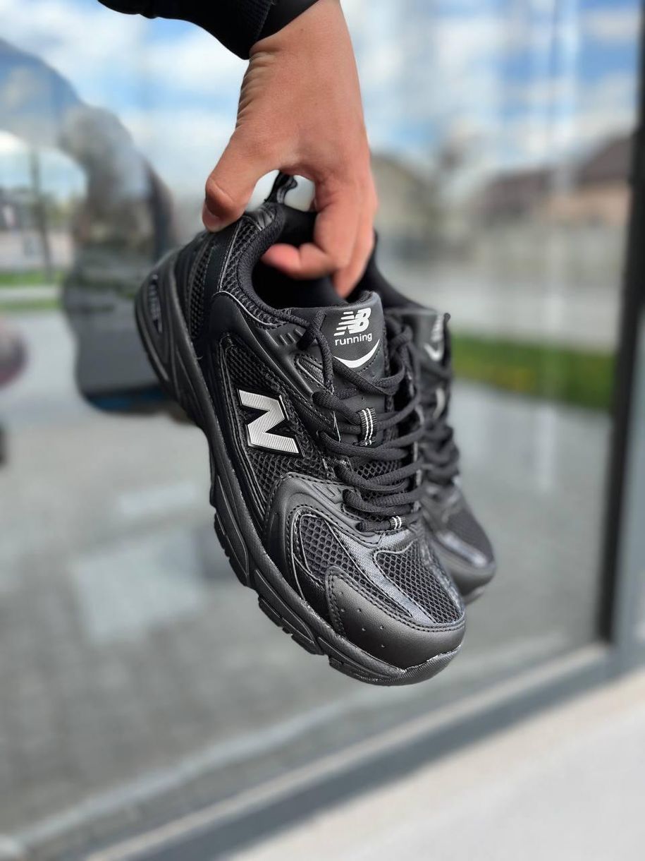 Кроссовки New Balance 530 Black White Logo 7430 фото