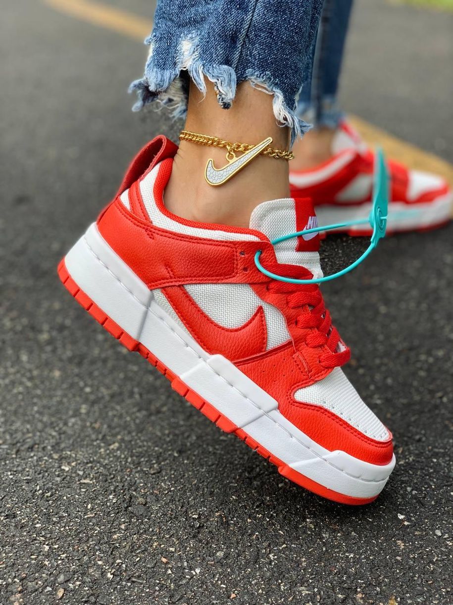 Nike Dunk Disrupt Red White 1418 фото