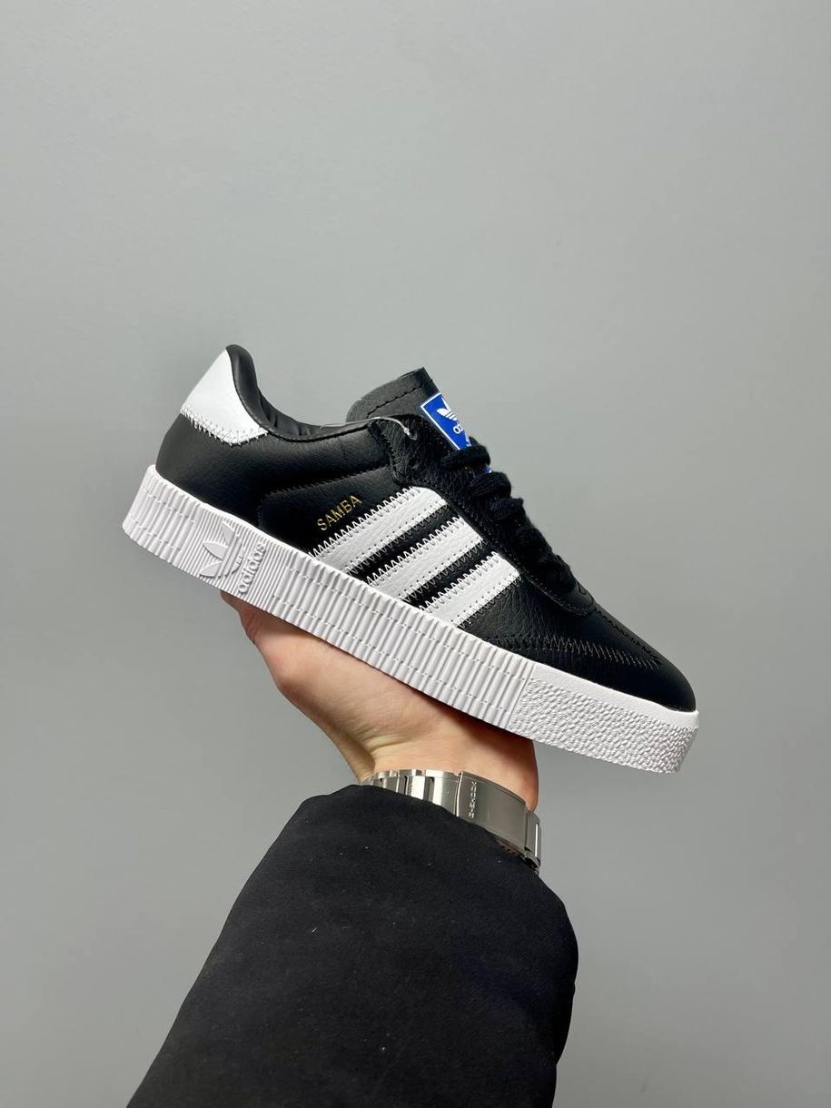 Кроссовки Adidas Samba Rose Black White 2812 фото