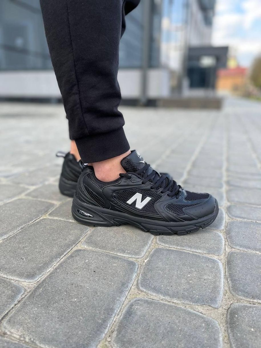 Кроссовки New Balance 530 Black White Logo 7430 фото