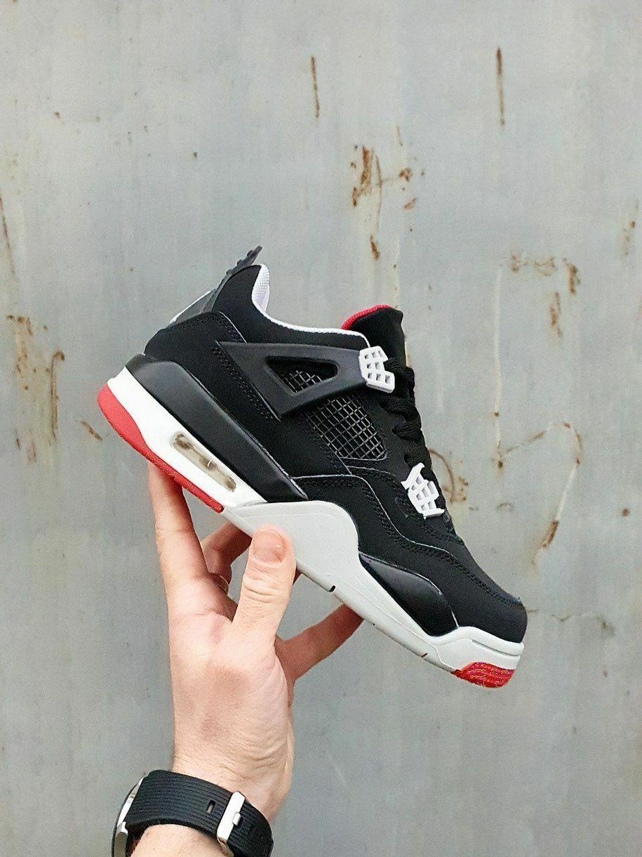 Баскетбольні кросівки Nike Air Jordan 4 Black Red 5818 фото