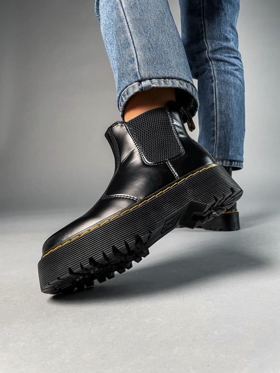 Зимові Черевики Dr. Martens Platform Chelsea Black 3 4393 фото