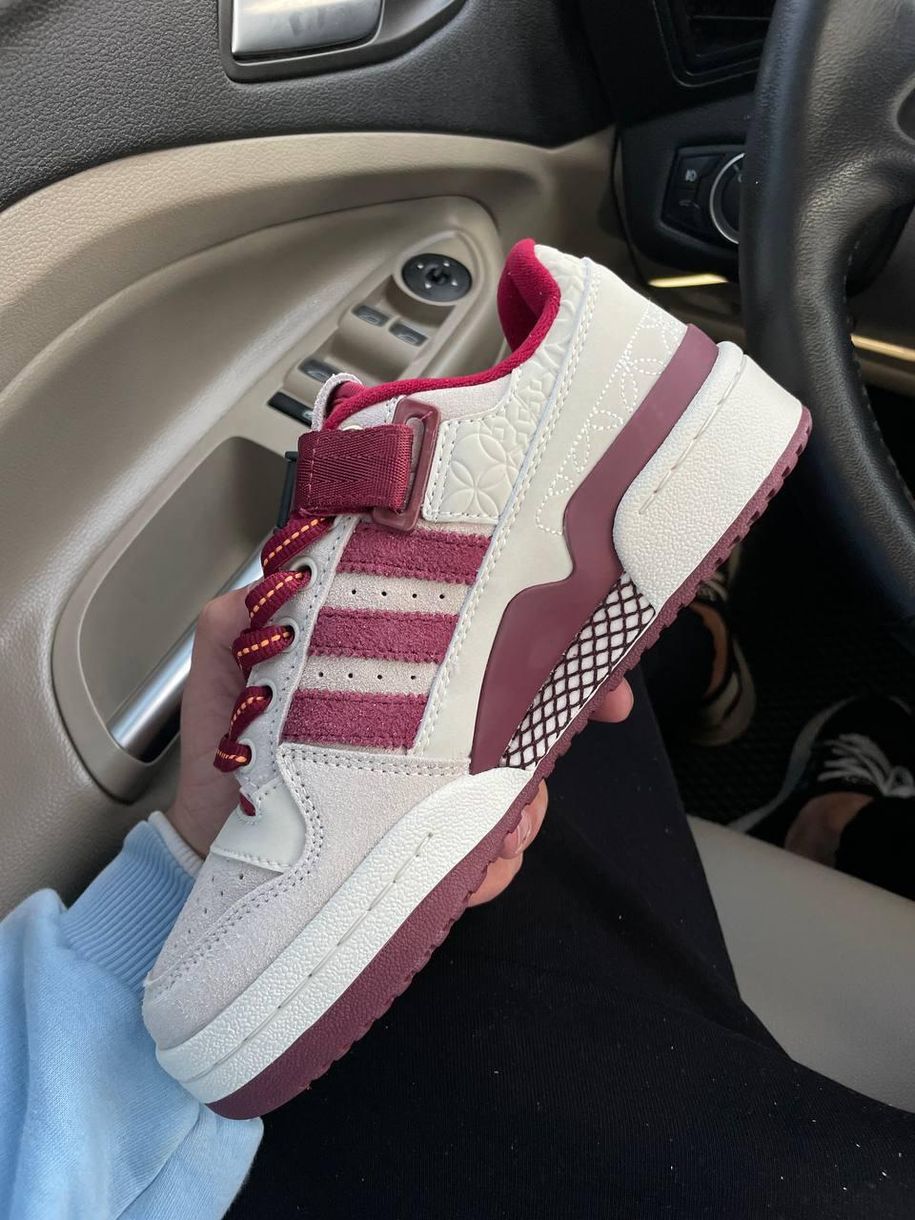 Кросівки Adidas Forum Beige Bordo 8781 фото