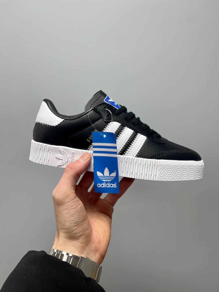 Кроссовки Adidas Samba Rose Black White 2812 фото