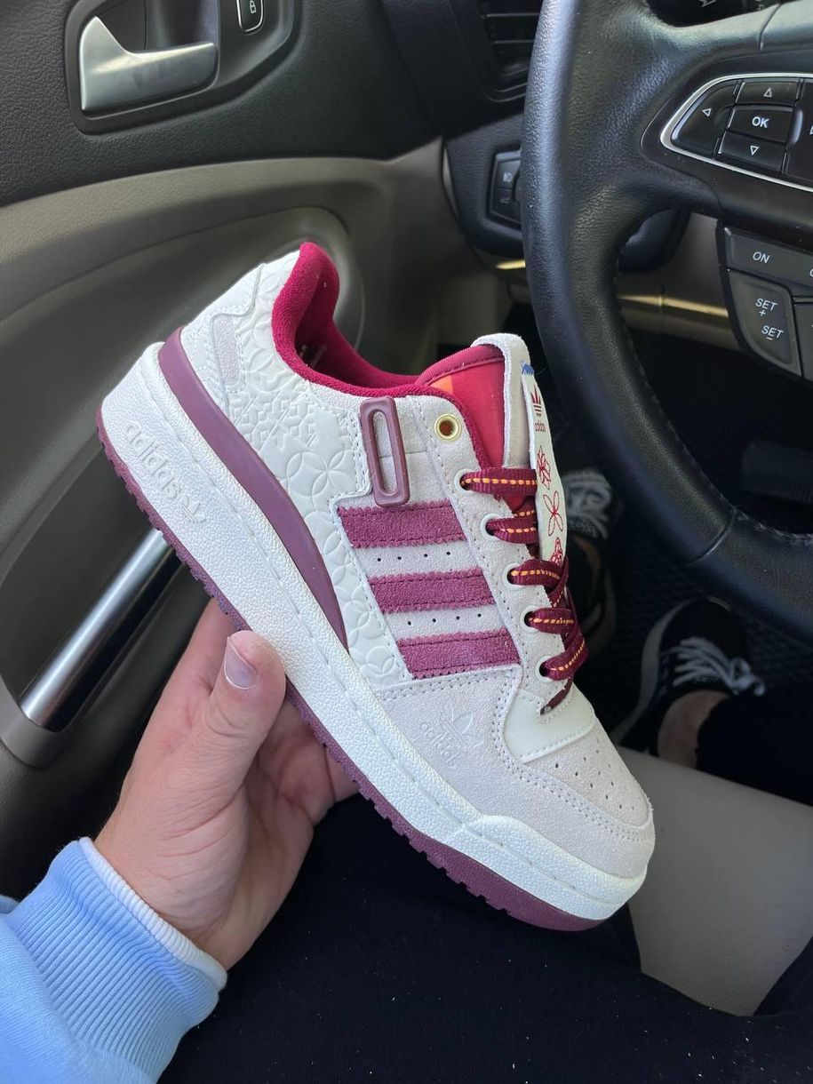 Кросівки Adidas Forum Beige Bordo 8781 фото