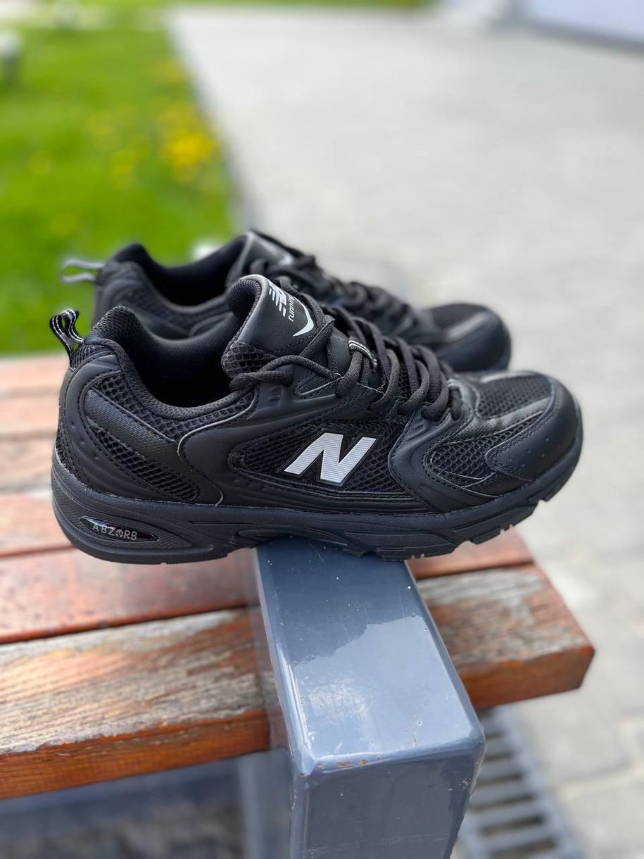 Кроссовки New Balance 530 Black White Logo 7430 фото