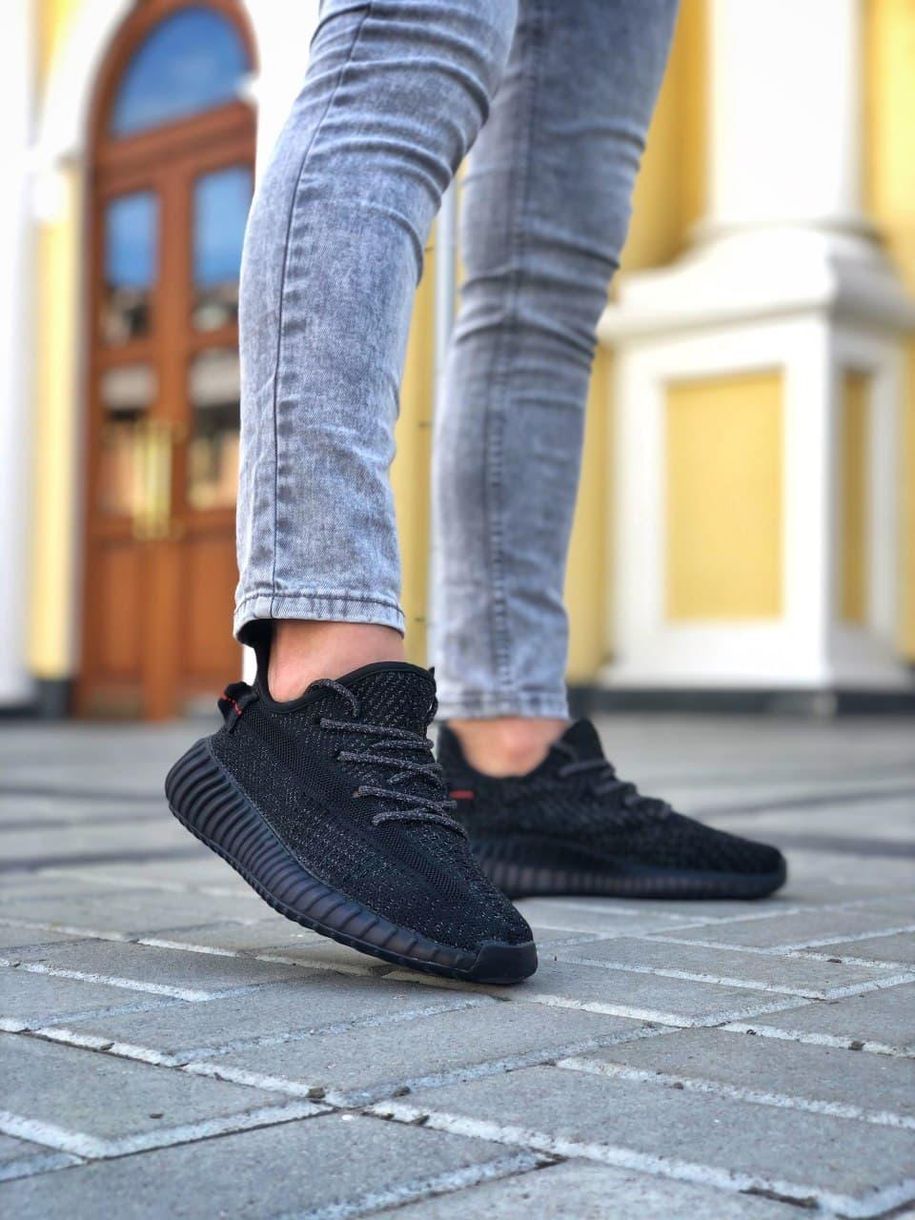 Кросівки Adidas Yeezy Boost 350 V2 Black Static (Повна рефлективність) 3012 фото