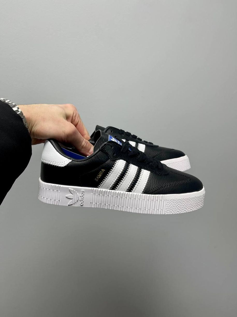 Кроссовки Adidas Samba Rose Black White 2812 фото