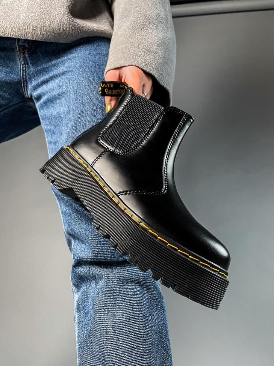 Зимние ботинки Dr. Martens Platform Chelsea Black 3 4393 фото