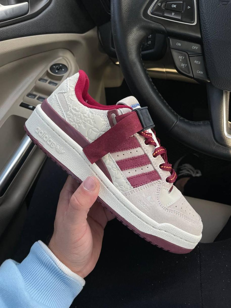 Кросівки Adidas Forum Beige Bordo 8781 фото