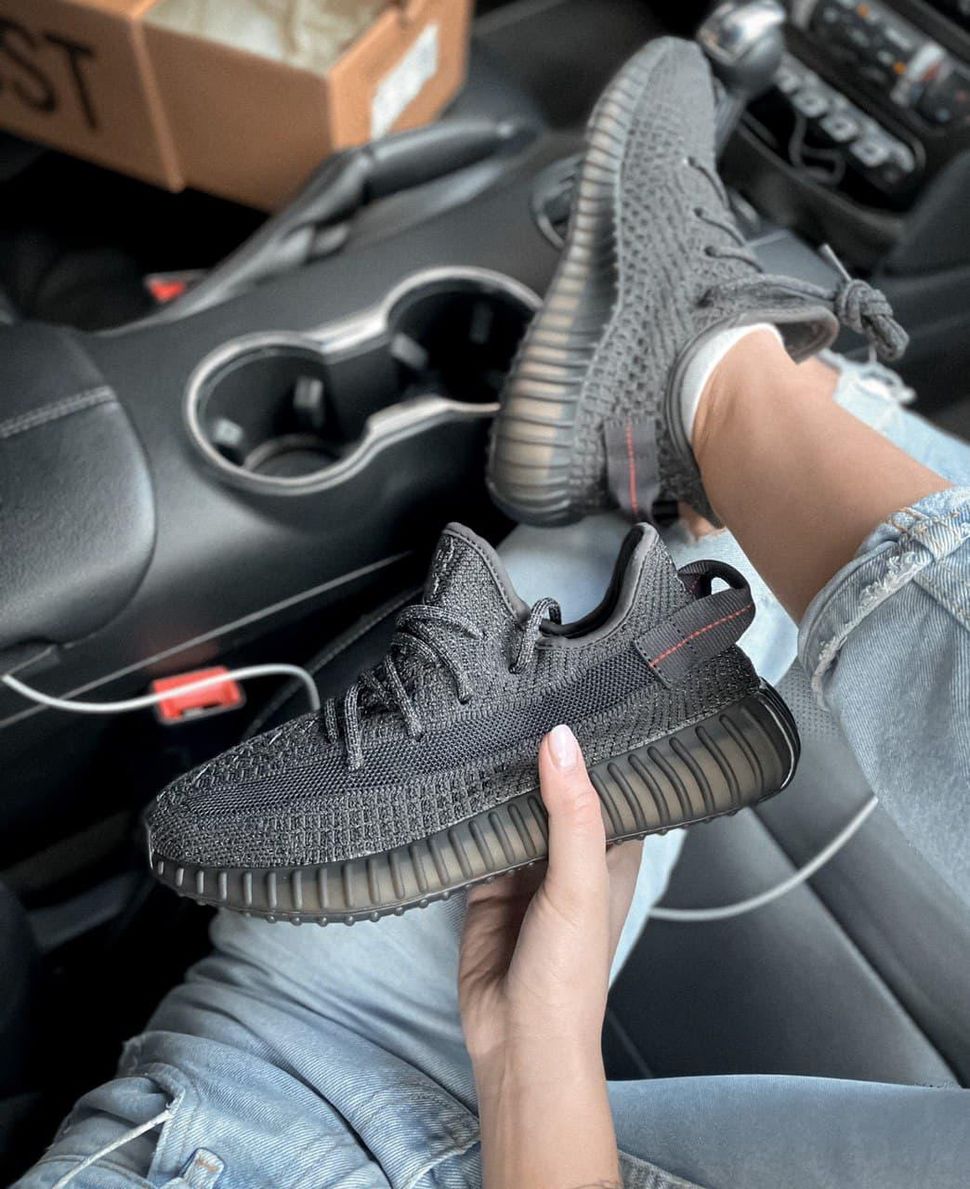 Кросівки Adidas Yeezy Boost 350 V2 Black Static (Повна рефлективність) 3012 фото