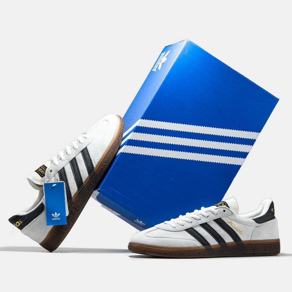 Кеди Adidas Spezial Handball White Black 9330 фото