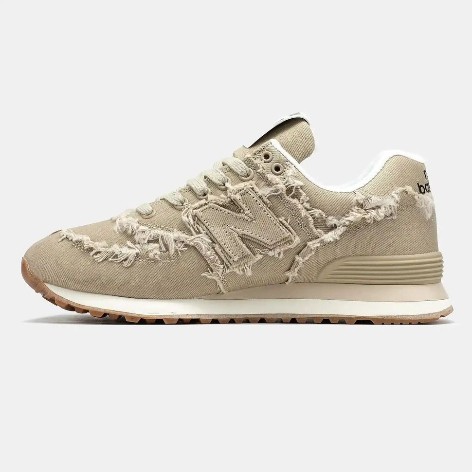 New Balance 574 x Miu Miu Beige Raw Edge