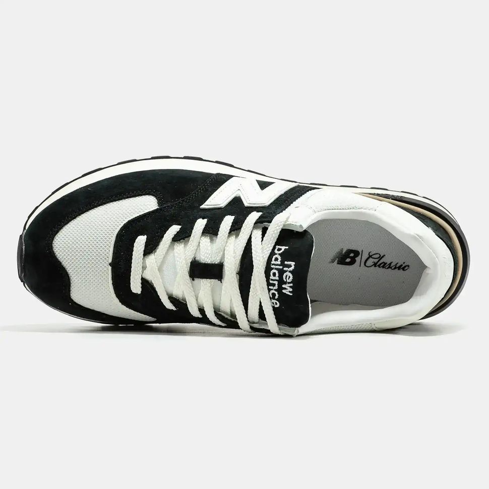 New Balance 574 Black White Suede Mesh, 40
