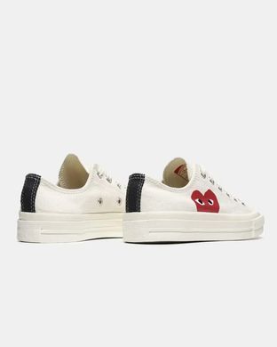Converse Chuck 70 x Comme des Gar&ccedil;ons PLAY Low Egret Red Heart
