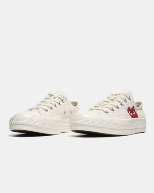 Converse Chuck 70 x Comme des Gar&ccedil;ons PLAY Low Egret Red Heart