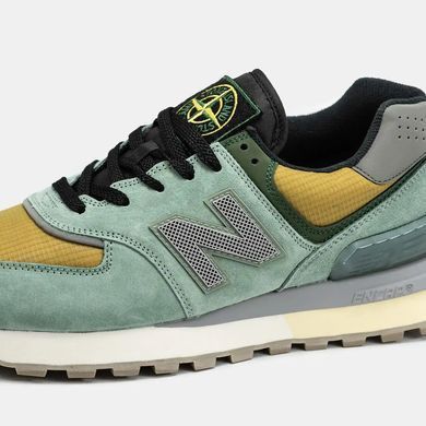 New Balance 574 x Stone Island Green Mustard Black