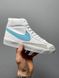 Кроссовки Nike Blazer Mid White Blue Logo 1763 фото 6
