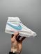 Кроссовки Nike Blazer Mid White Blue Logo 1763 фото 3