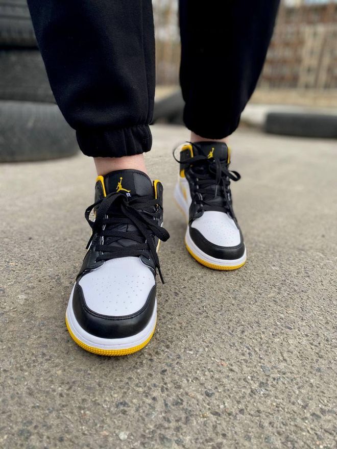 nike air jordan 1 retro mid new love yellow