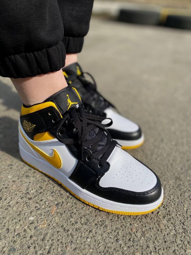 nike air jordan 1 retro mid new love yellow