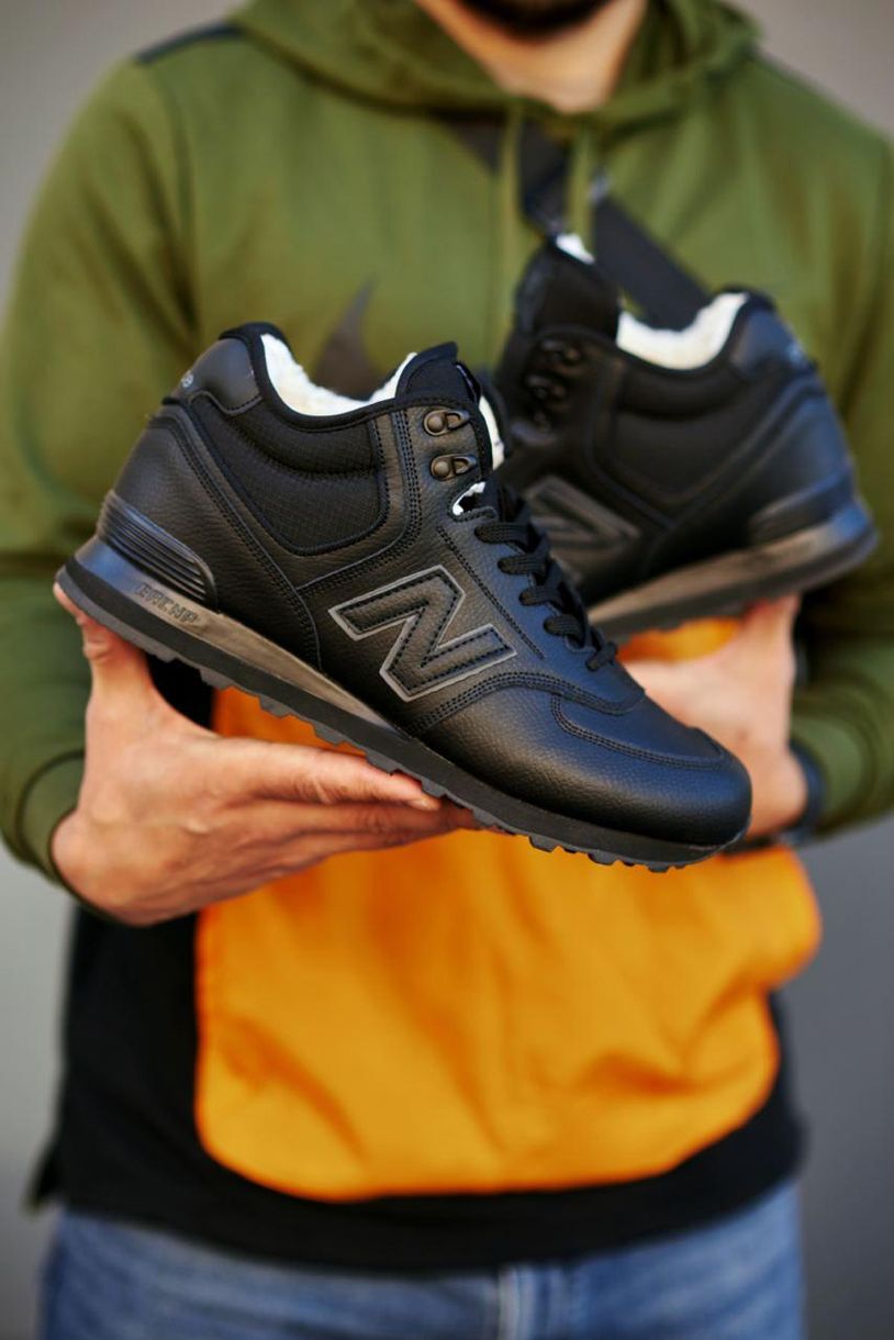 Зимові Кросівки New Balance 574 Mid Black v1 3803 фото