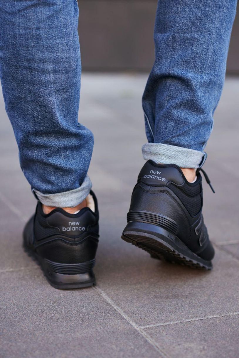 Зимові Кросівки New Balance 574 Mid Black v1 3803 фото