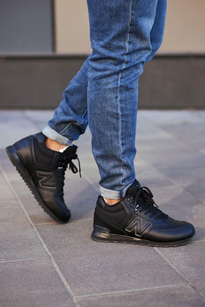 Зимові Кросівки New Balance 574 Mid Black v1 3803 фото