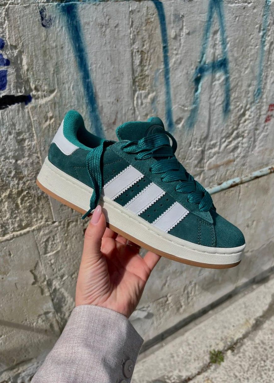 Кроссовки Adidas Campus Dark Green White 2658 фото