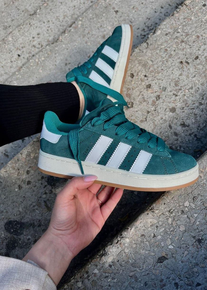 Кроссовки Adidas Campus Dark Green White 2658 фото