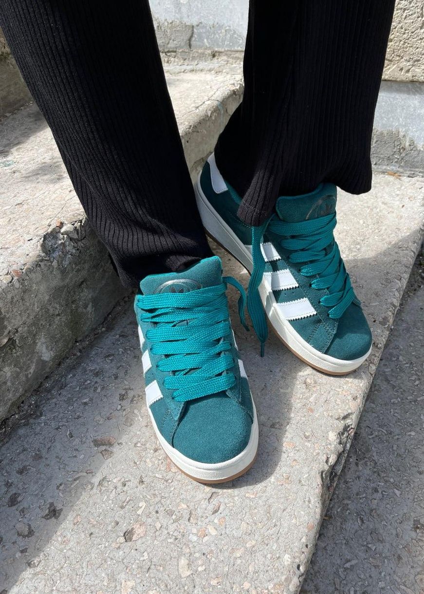 Кроссовки Adidas Campus Dark Green White 2658 фото