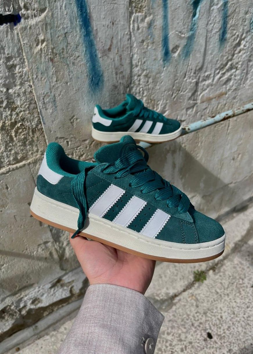 Кроссовки Adidas Campus Dark Green White 2658 фото