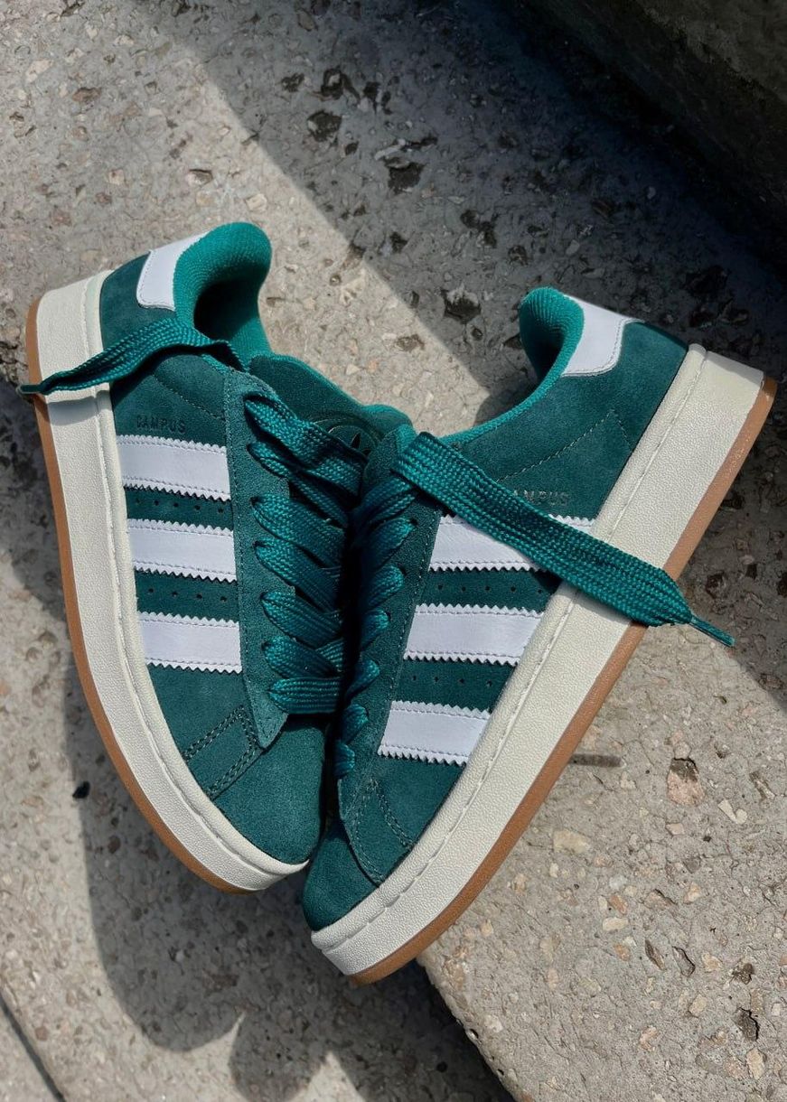 Кроссовки Adidas Campus Dark Green White 2658 фото