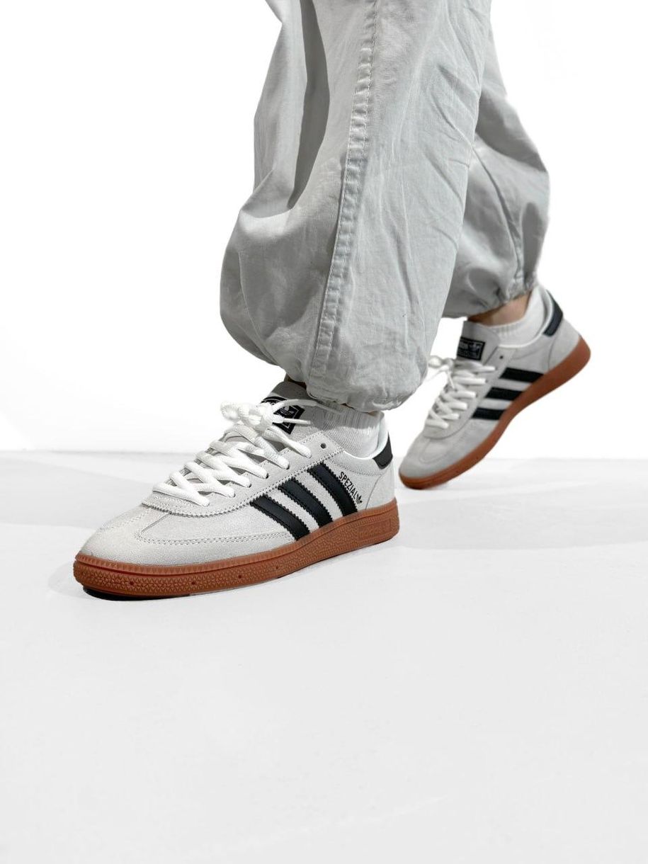 Кроссовки Adidas Spezial Grey Black Gum 10532 фото