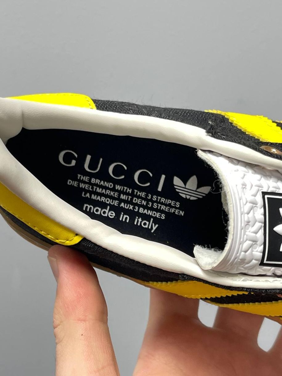 Кросівки Adidas Gucci x Gazelle Black GG Monogram 3207 фото